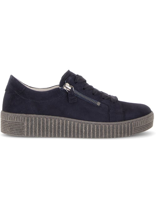 Baskets  en cuir velours - Kiabi