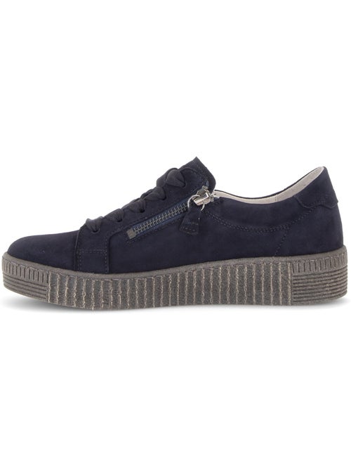 Baskets  en cuir velours - Kiabi