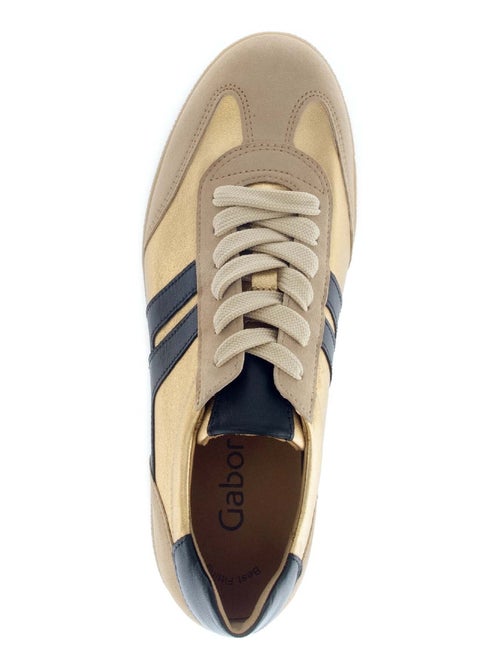 Baskets  en cuir velours - Kiabi