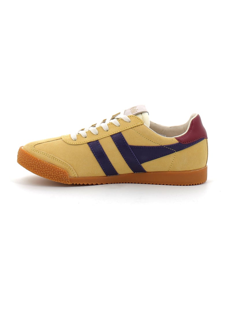 Baskets en Cuir Velours Gola Jaune - Kiabi