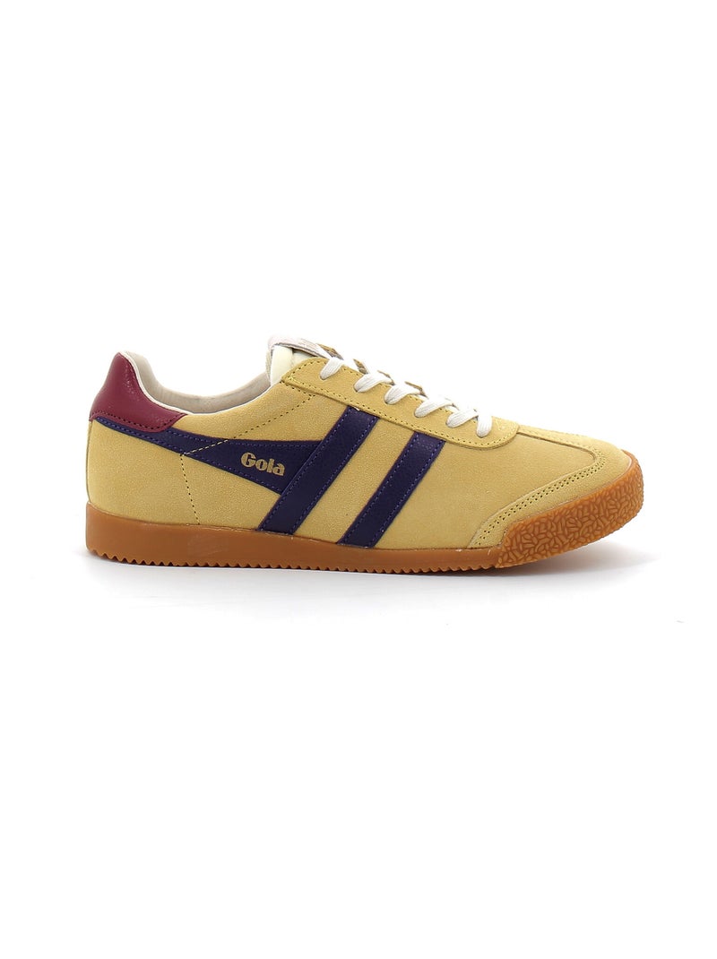 Baskets en Cuir Velours Gola Jaune - Kiabi
