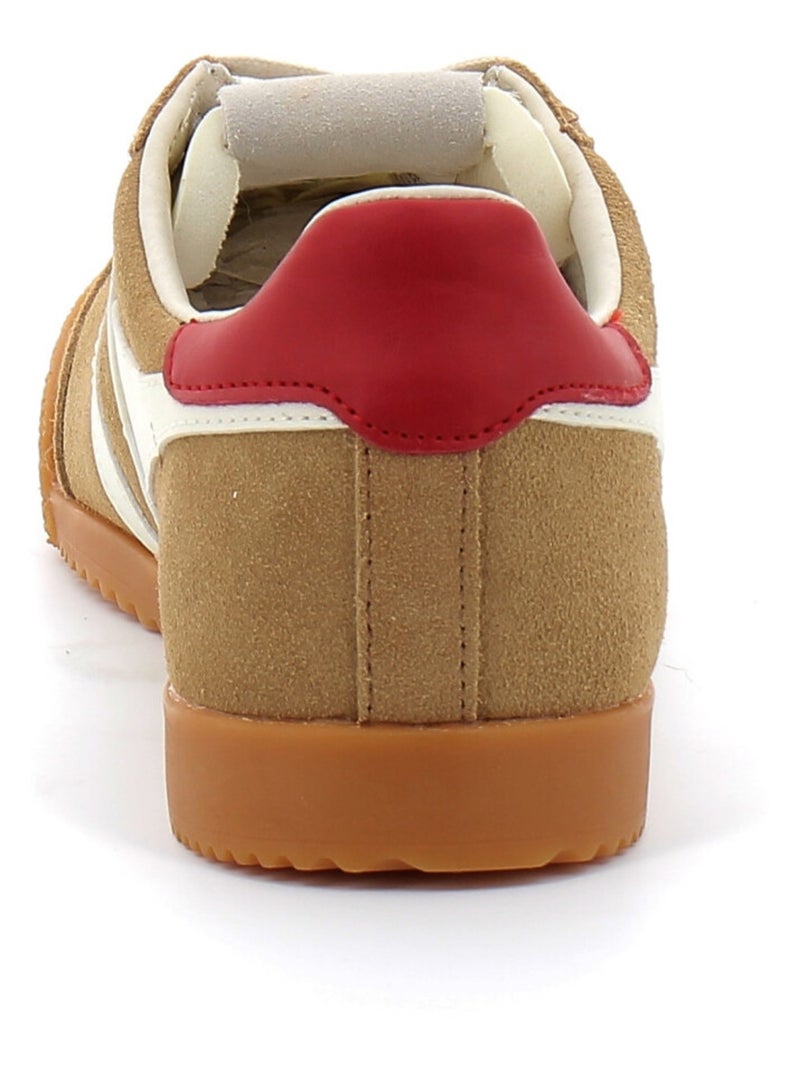 Baskets en Cuir Velours Gola Marron - Kiabi