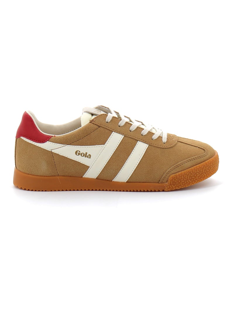 Baskets en Cuir Velours Gola Marron - Kiabi