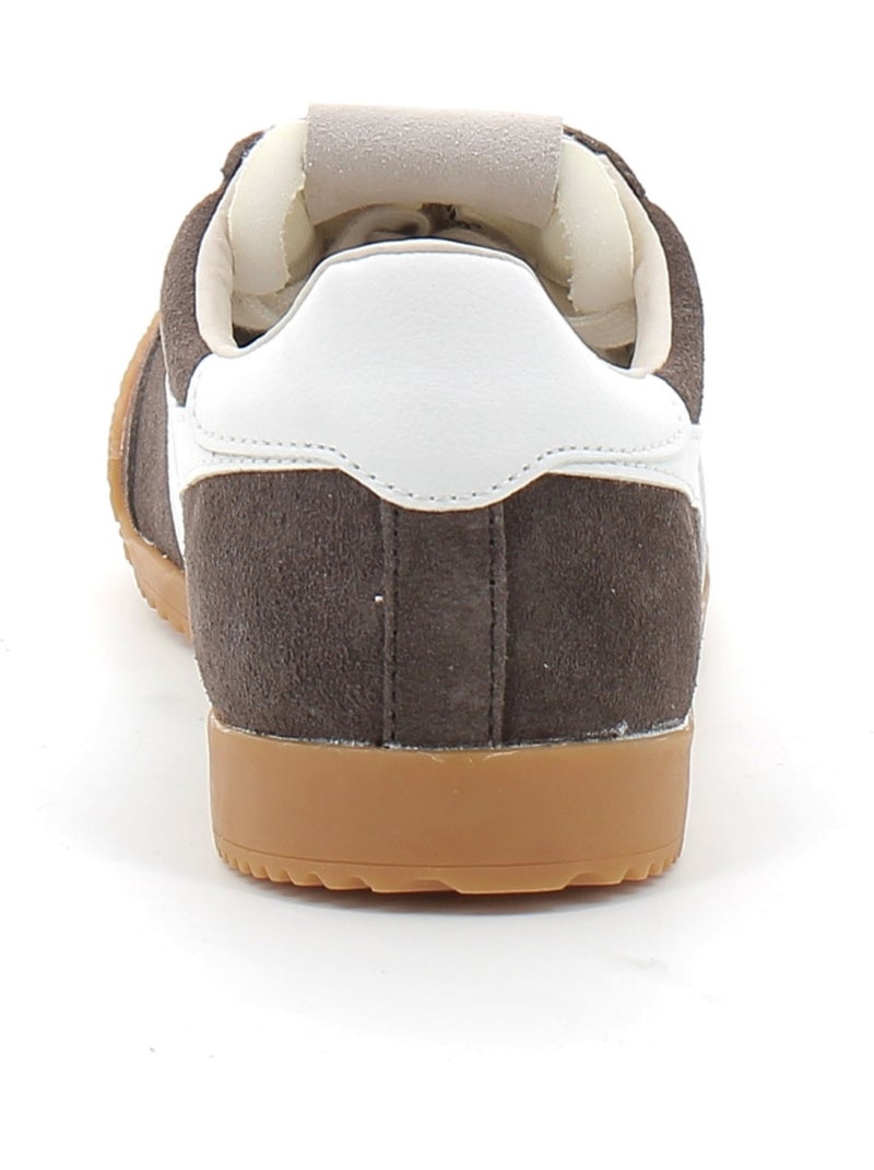 Baskets en Cuir Velours Gola Marron - Kiabi