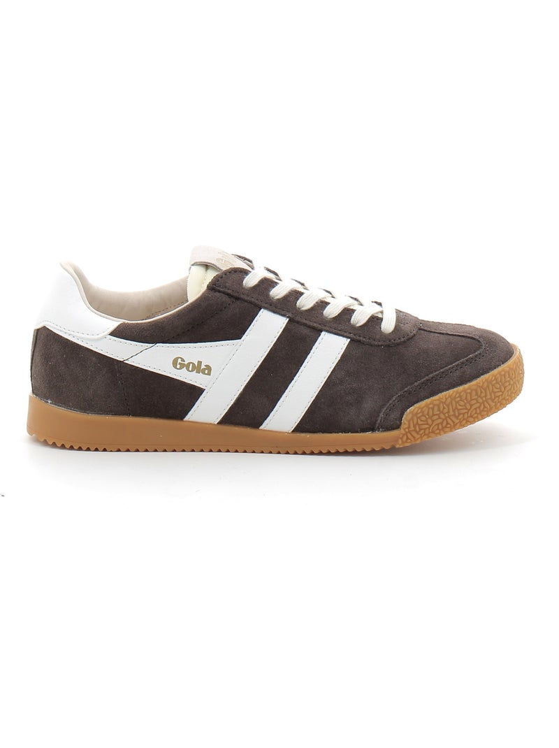 Baskets en Cuir Velours Gola Marron - Kiabi