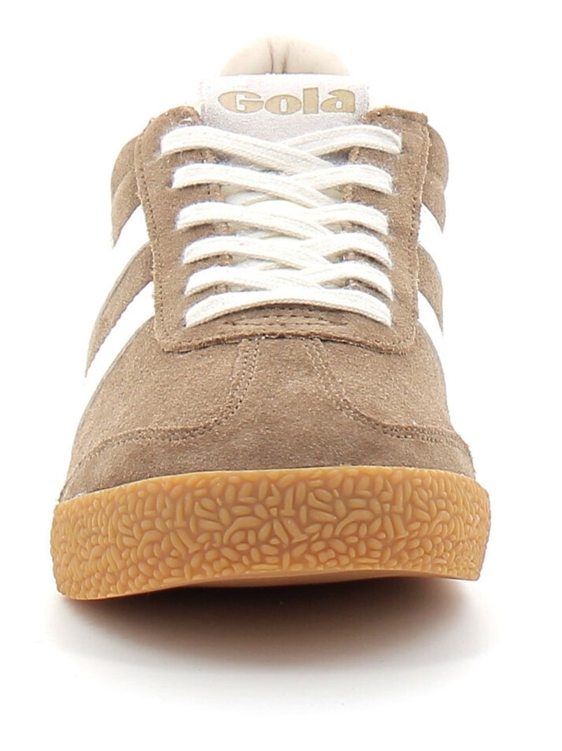 Baskets en Cuir Velours Gola Marron - Kiabi