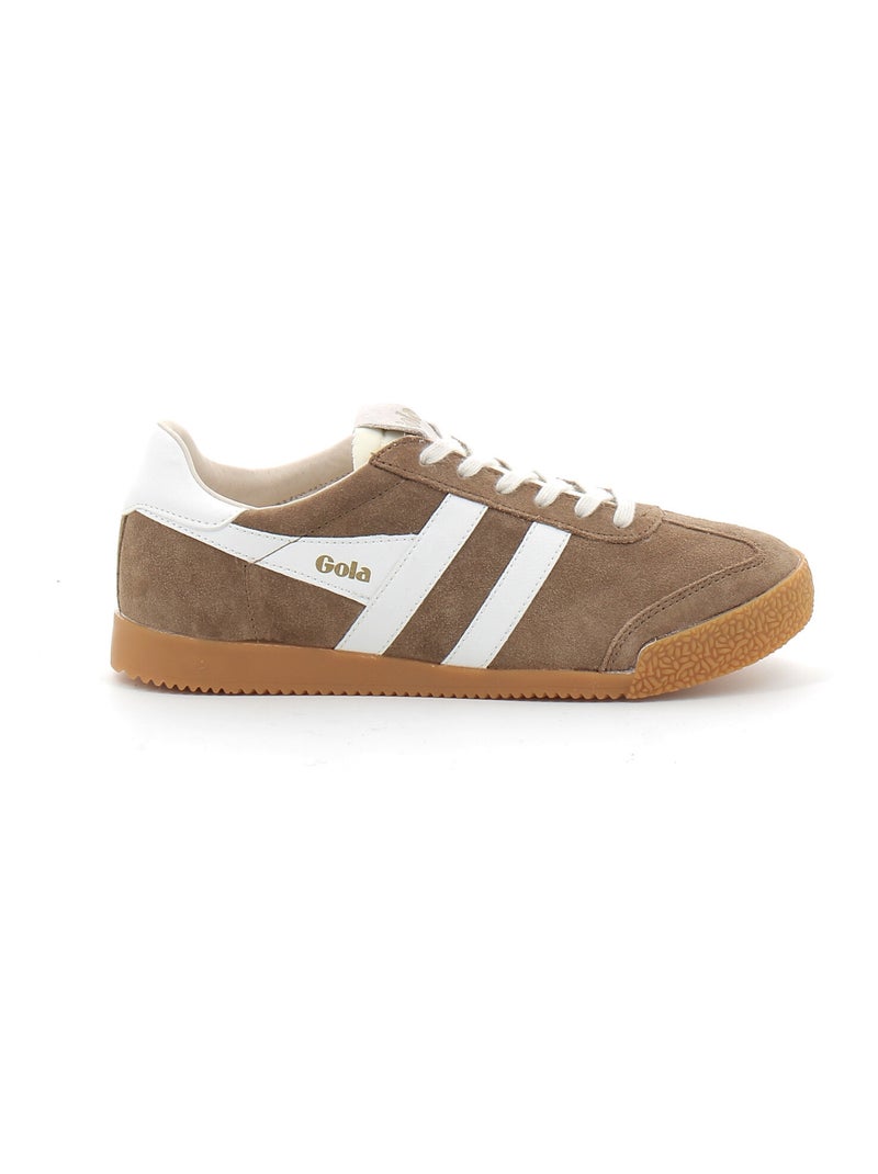 Baskets en Cuir Velours Gola Marron - Kiabi