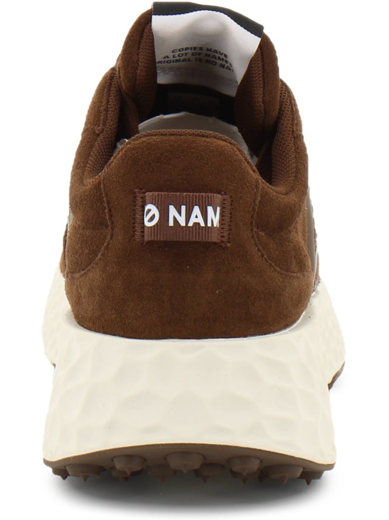 Baskets en cuir velours no name Marron - Kiabi