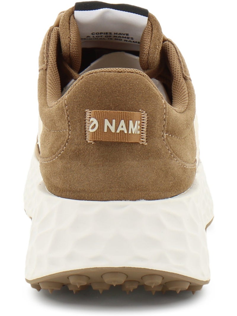 Baskets en cuir velours no name Marron - Kiabi