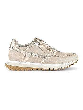 Baskets en cuir velours