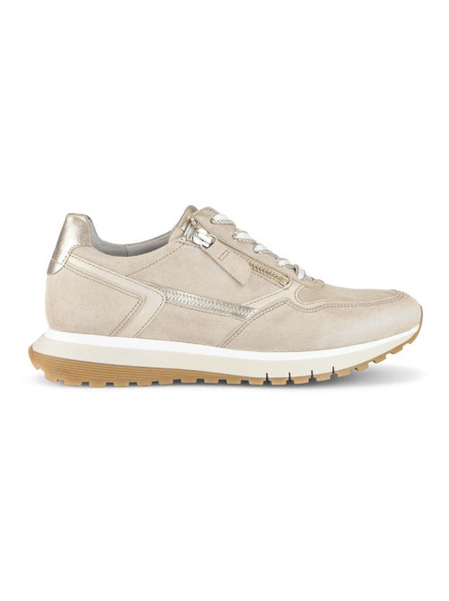 Baskets  en cuir velours - Kiabi