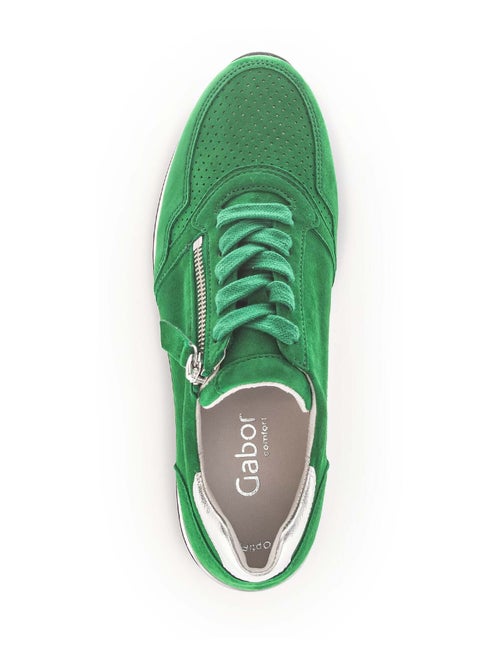 Baskets  en cuir velours - Kiabi