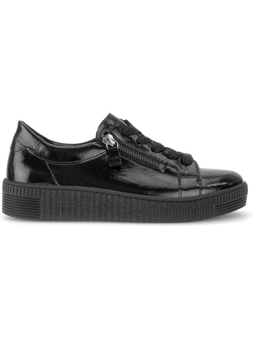 Baskets  en cuir verni - Kiabi