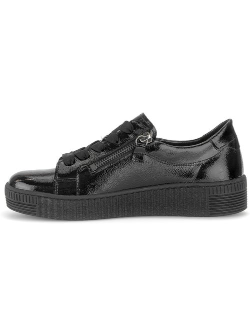 Baskets  en cuir verni - Kiabi