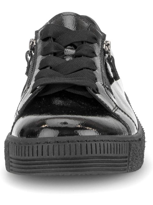 Baskets  en cuir verni - Kiabi