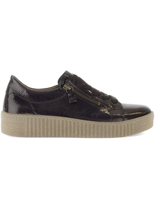 Baskets  en cuir vernis - Kiabi