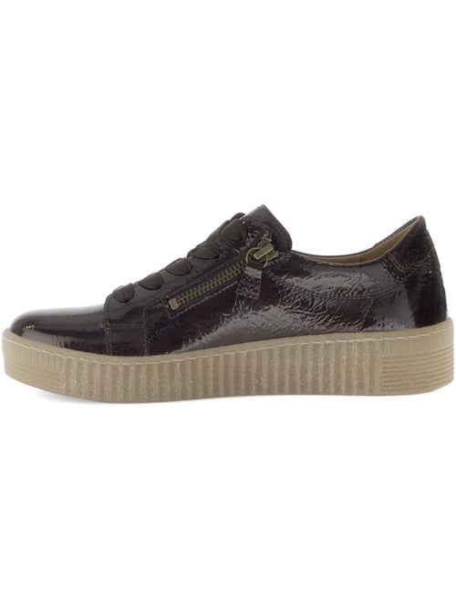 Baskets  en cuir vernis - Kiabi