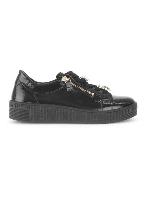 Baskets  en cuir vernis - Kiabi