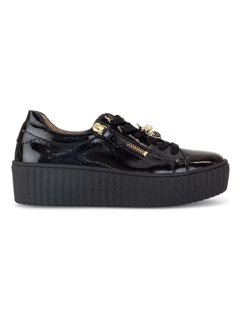 Baskets  en cuir vernis - Kiabi