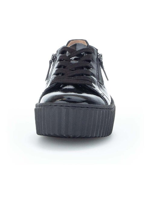 Baskets  en cuir vernis - Kiabi