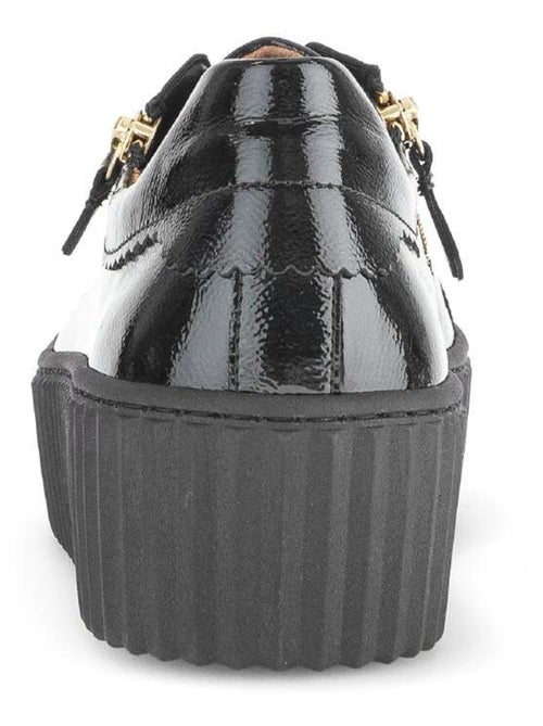 Baskets  en cuir vernis - Kiabi