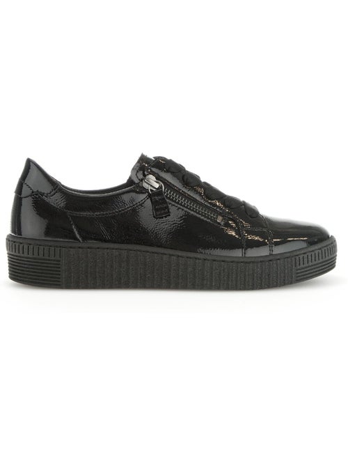Baskets  en cuir vernis - Kiabi