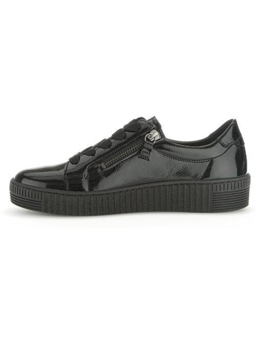 Baskets  en cuir vernis - Kiabi