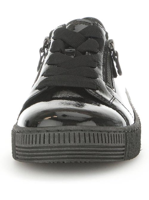 Baskets  en cuir vernis - Kiabi