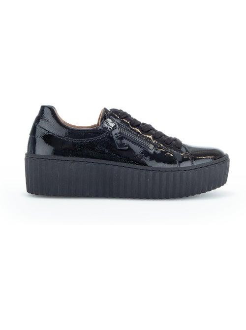 Baskets  en cuir vernis - Kiabi