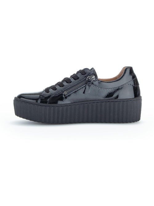 Baskets  en cuir vernis - Kiabi