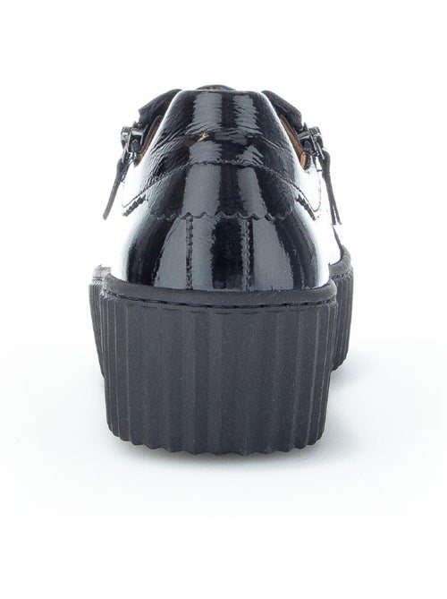Baskets  en cuir vernis - Kiabi