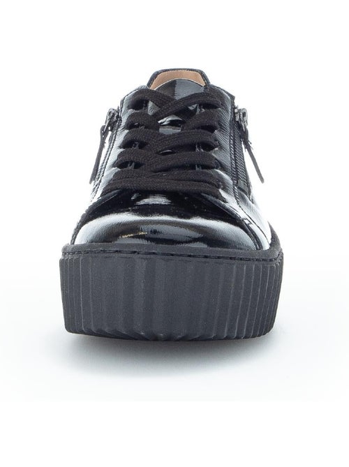 Baskets  en cuir vernis - Kiabi