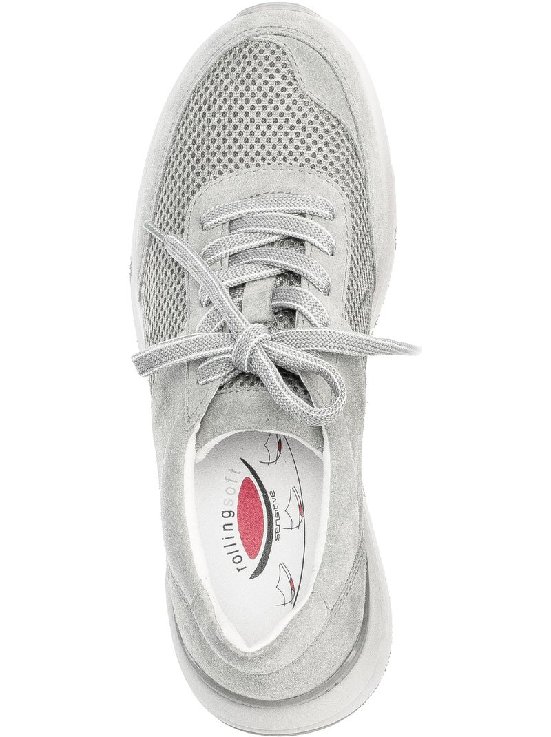 Baskets  en cuir Vert - Kiabi