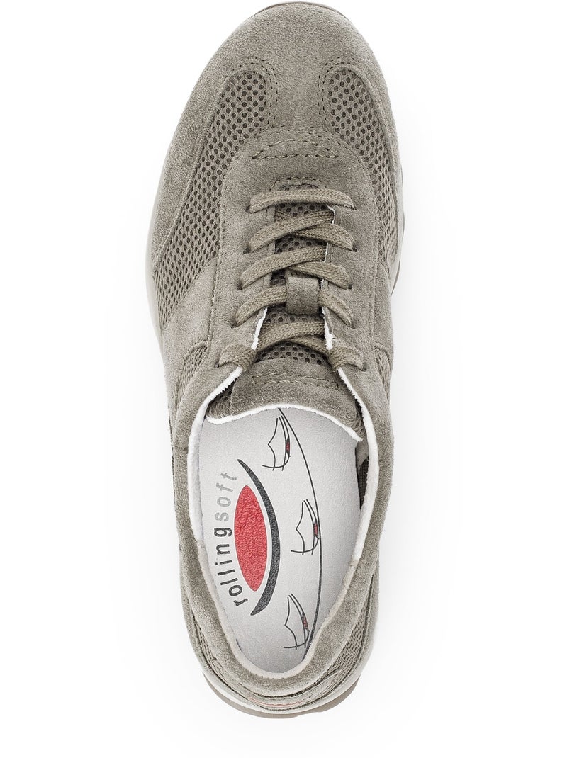 Baskets  en cuir Vert - Kiabi