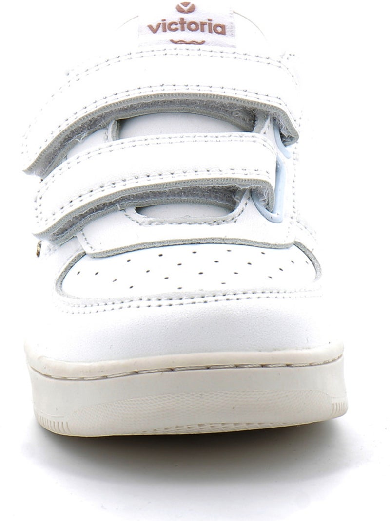 Baskets en Cuir Victoria. Blanc - Kiabi