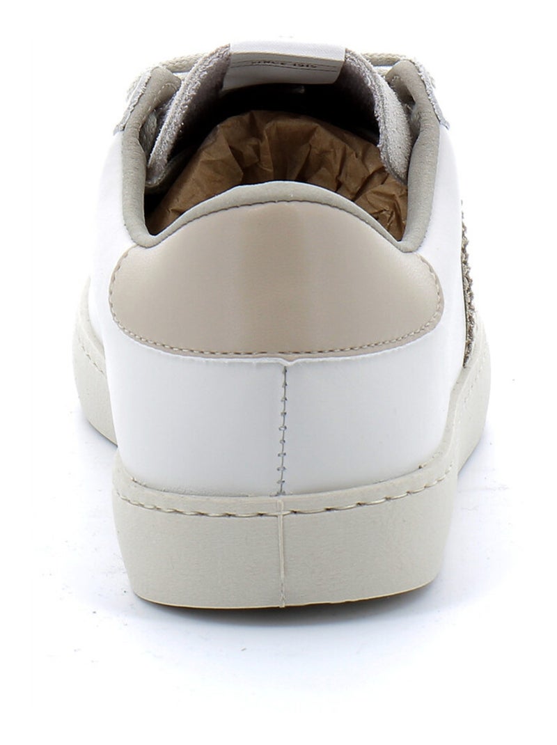 Baskets en Cuir Victoria. Blanc - Kiabi