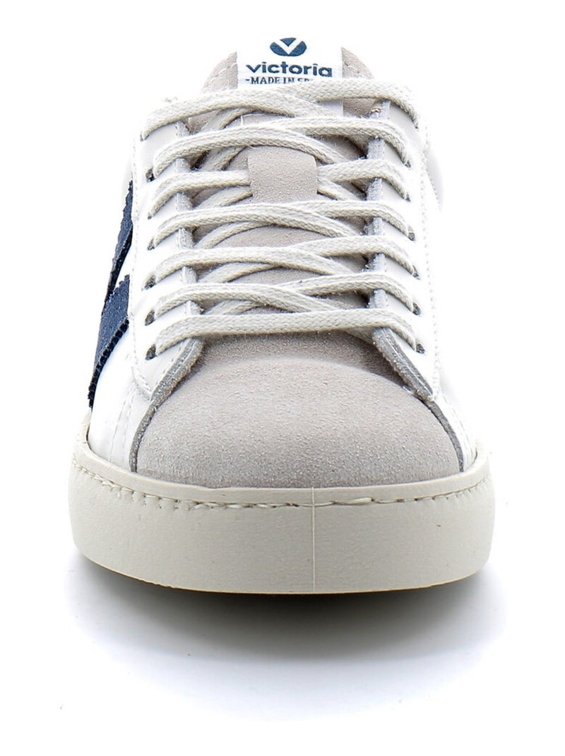 Baskets en Cuir Victoria. Bleu - Kiabi