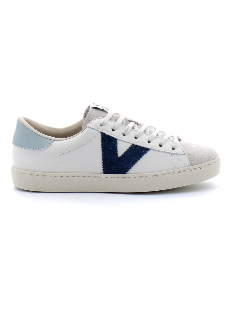 Baskets en Cuir Victoria. Bleu - Kiabi
