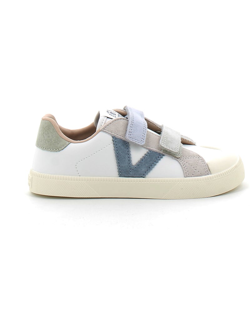 Baskets en Cuir Victoria. Bleu - Kiabi