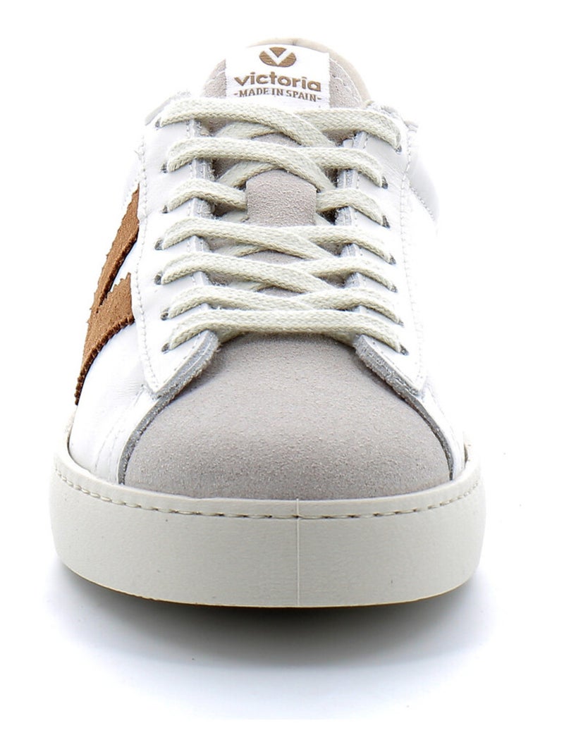 Baskets en Cuir Victoria. Marron - Kiabi