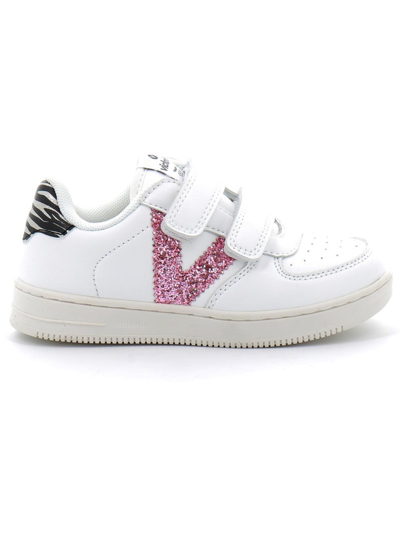 Baskets en Cuir Victoria. Rose - Kiabi