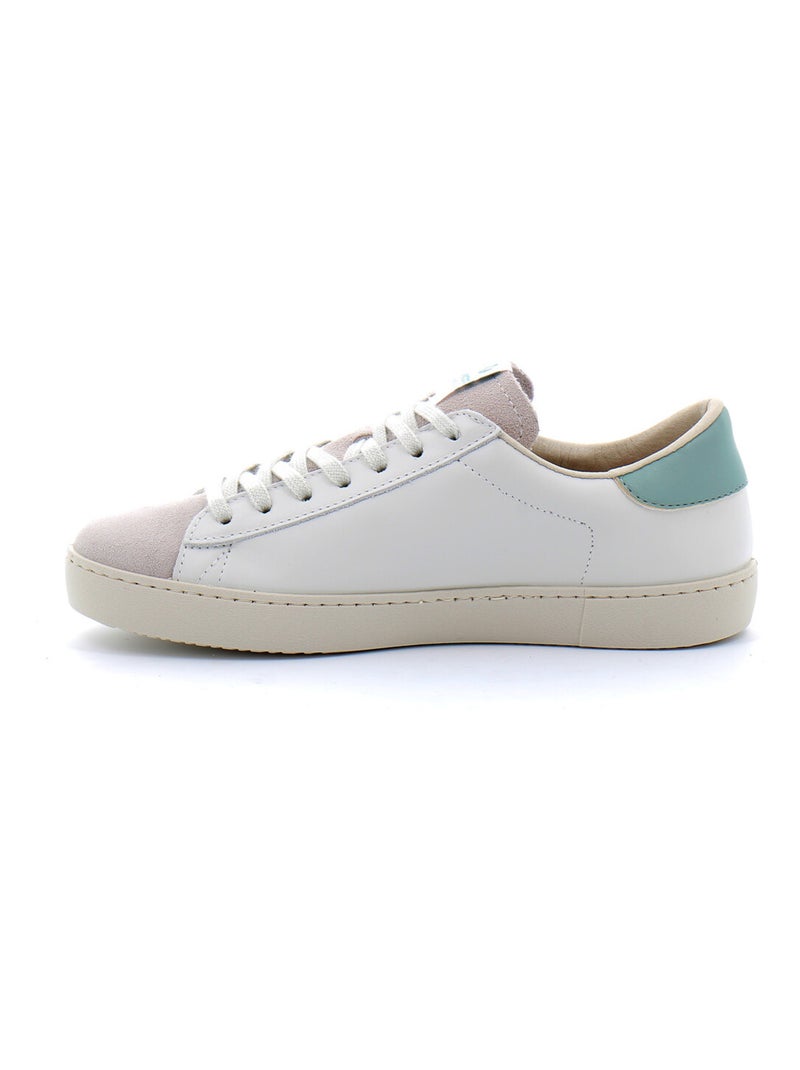 Baskets en Cuir Victoria. Vert - Kiabi