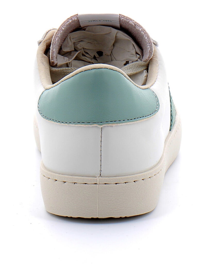 Baskets en Cuir Victoria. Vert - Kiabi