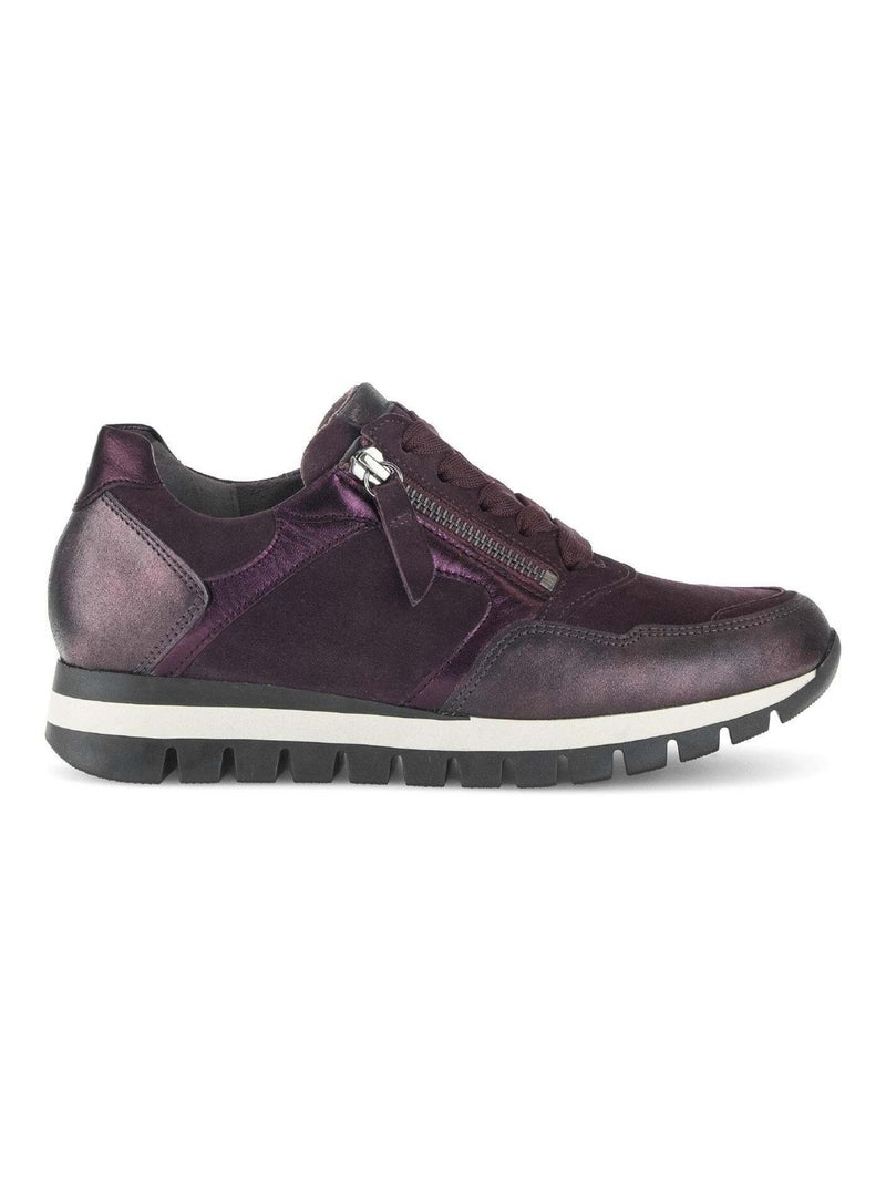 Baskets  en cuir Violet - Kiabi