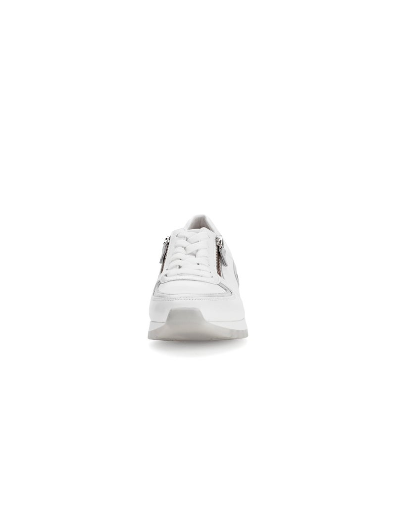 Baskets  en cuirs combinés Blanc - Kiabi