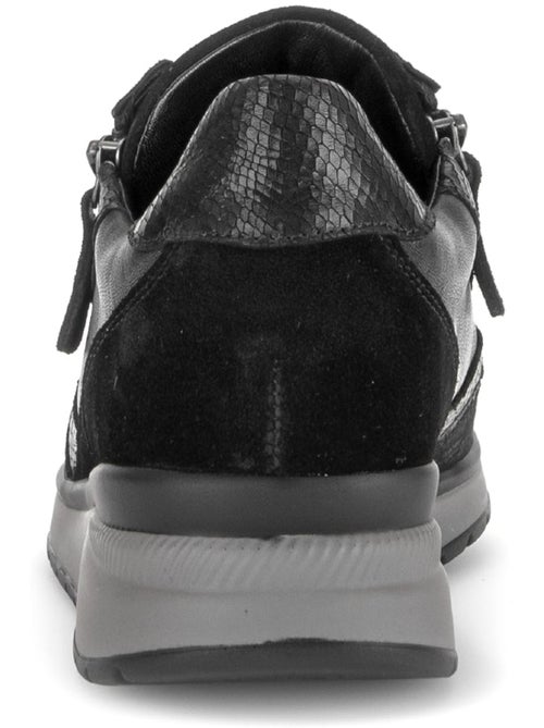 Baskets  en cuirs combinés - Kiabi