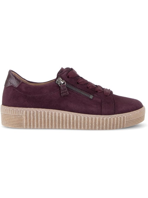 Baskets  en cuirs combinés - Kiabi