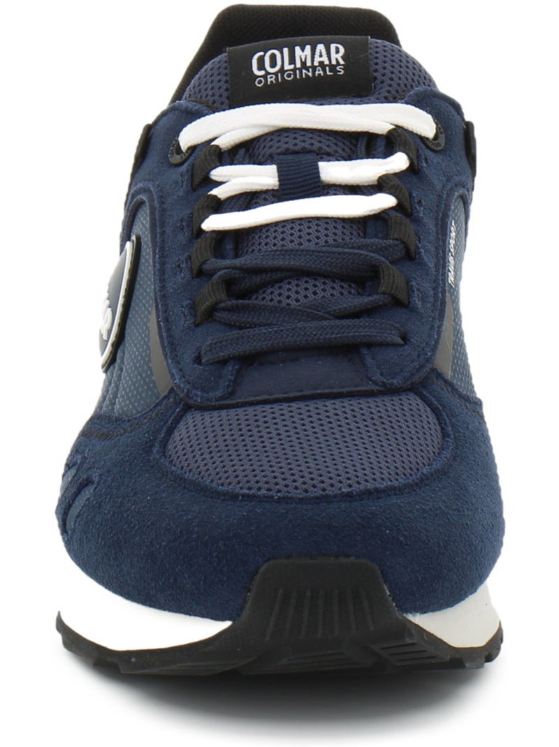 Baskets en cuir/suede colmar Bleu - Kiabi