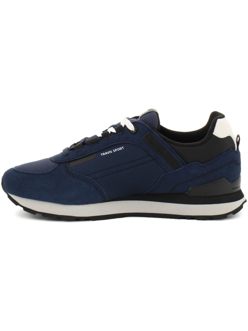 Baskets en cuir/suede colmar Bleu - Kiabi