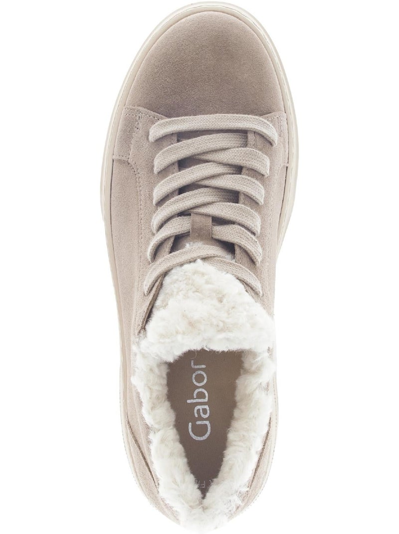 Baskets  en daim - doublure intérieure chaude Beige - Kiabi